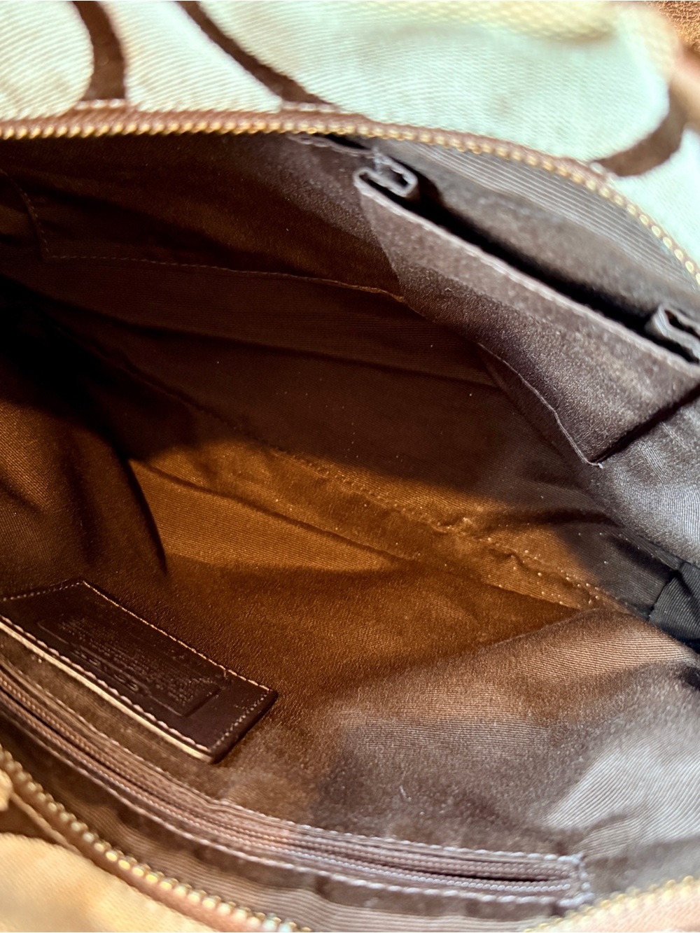 Coach “Carly” - Signature Soho Canvas Shoulder Bag in Brown - Y2K Vintage - Picture 8 of 11